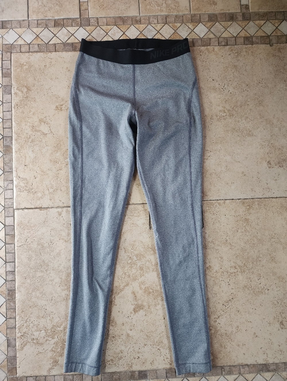 Nike Pro Dri Fit  Heather Gray Leggings